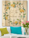 Mediterranean Breeze XII - Farmhouse Print on Natural Pine Wood