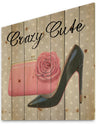 Glam fashion High Heels I - Fashion Print on Natural Pine Wood