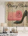 Glam fashion High Heels I - Fashion Print on Natural Pine Wood