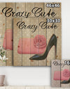 Glam fashion High Heels I - Fashion Print on Natural Pine Wood