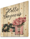 Simply Splendid IV - Posh & Luxe Print on Natural Pine Wood
