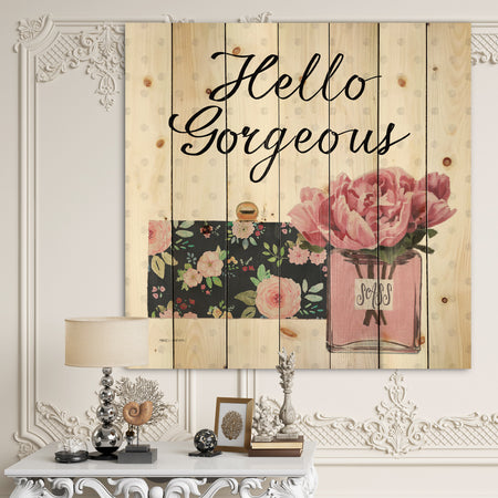 Simply Splendid IV - Posh & Luxe Print on Natural Pine Wood