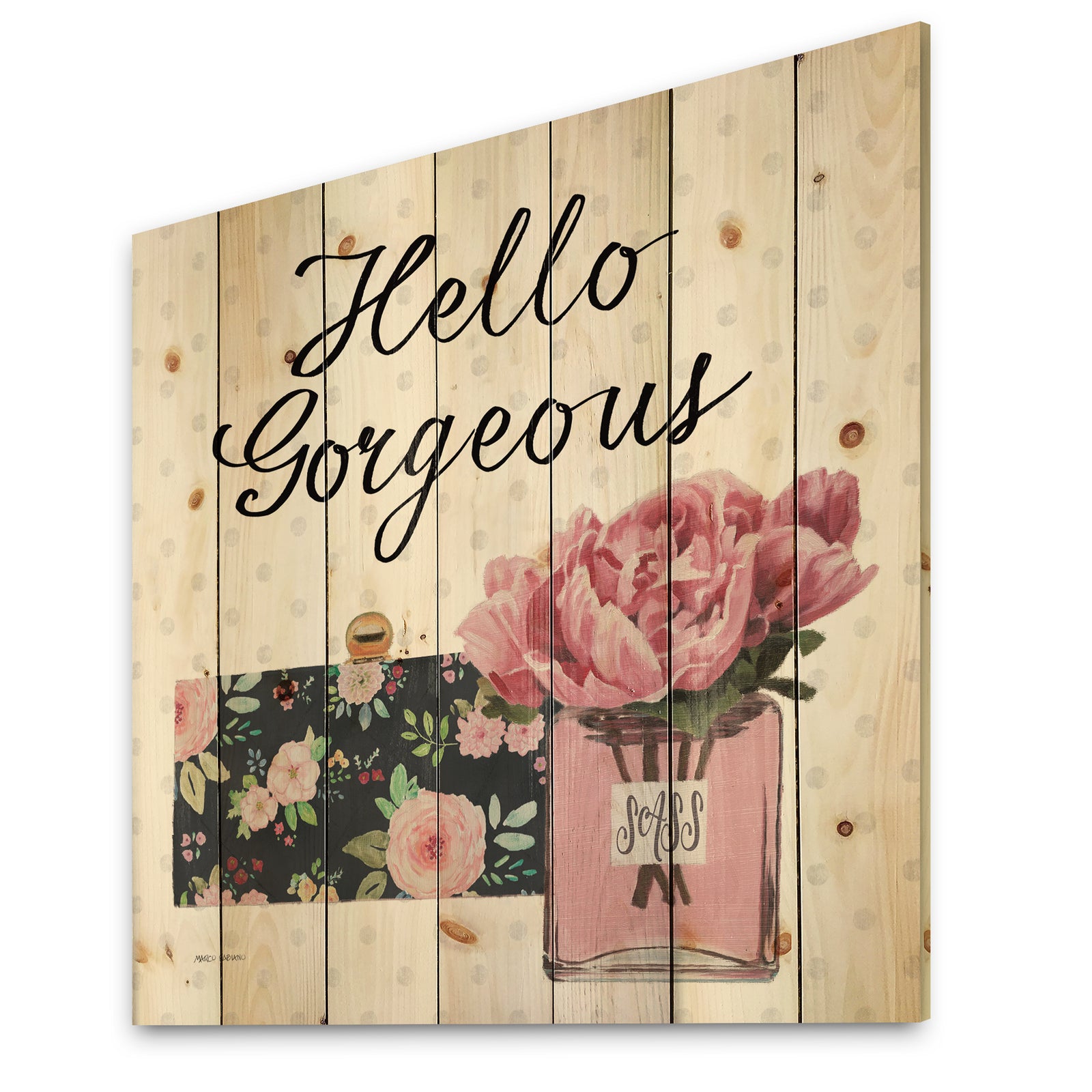 Simply Splendid IV - Posh & Luxe Print on Natural Pine Wood