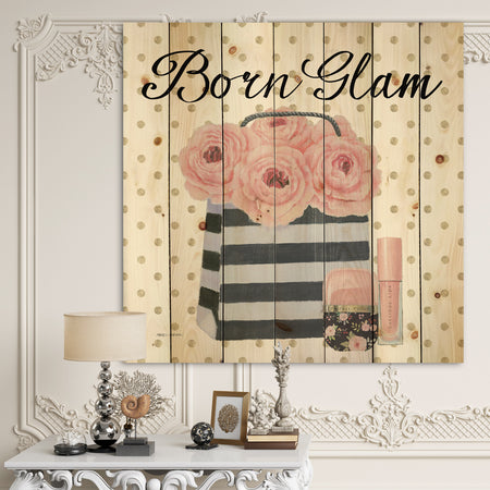 Simply Splendid II - Posh & Luxe Print on Natural Pine Wood