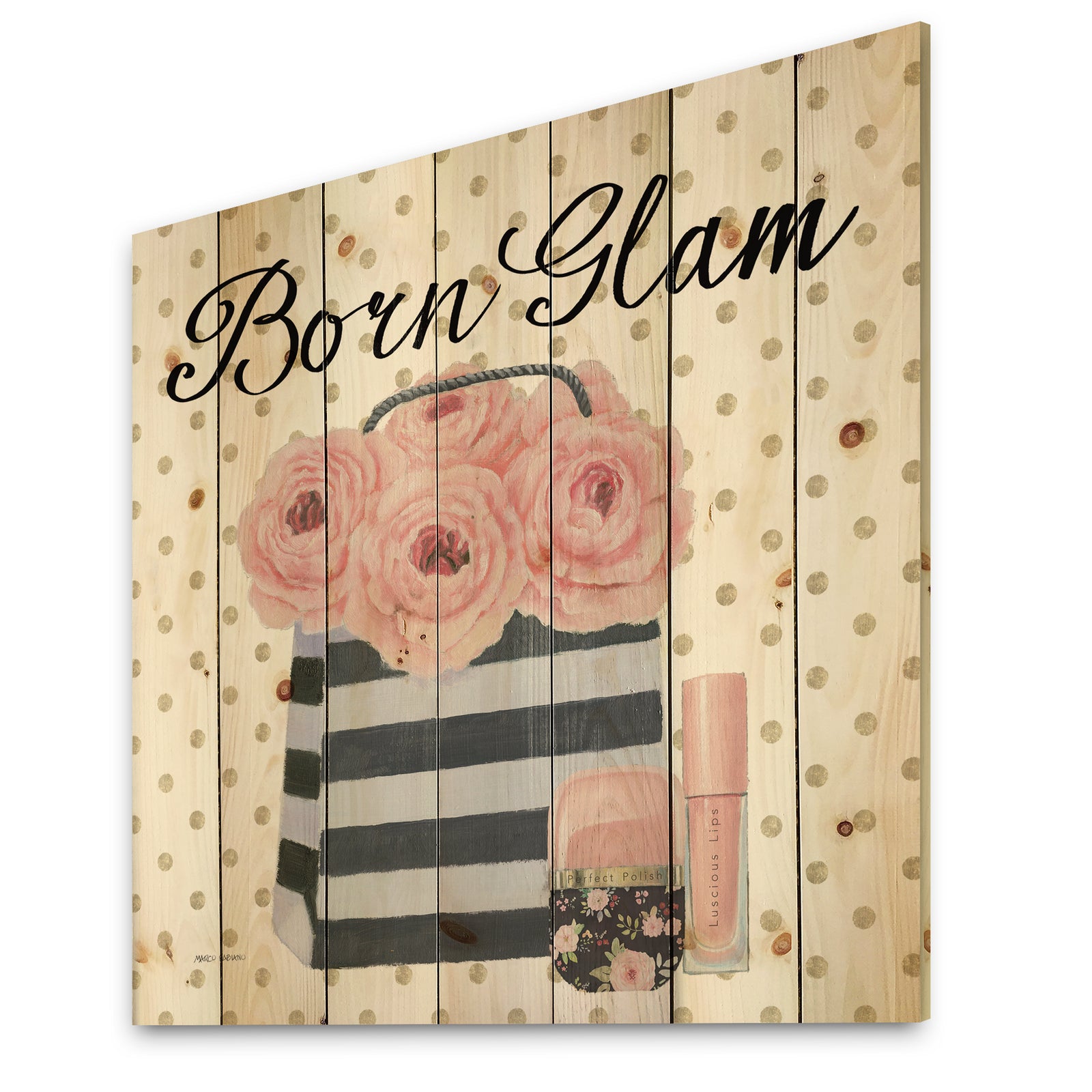 Simply Splendid II - Posh & Luxe Print on Natural Pine Wood