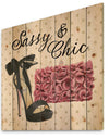 Glam fashion High Heels II - Posh & Luxe Print on Natural Pine Wood