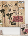 Glam fashion High Heels II - Posh & Luxe Print on Natural Pine Wood