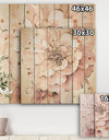 Indigold Shabby Peonies Pink - Farmhouse Print on Natural Pine Wood