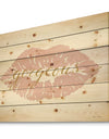 fashion Glam Lips on Gold II - Posh & Luxe Print on Natural Pine Wood