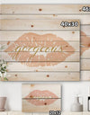 fashion Glam Lips on Gold II - Posh & Luxe Print on Natural Pine Wood