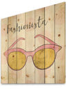 Fashion Glam Accessories Pink - Posh & Luxe Print on Natural Pine Wood