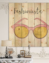 Fashion Glam Accessories Pink - Posh & Luxe Print on Natural Pine Wood