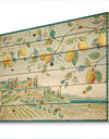 Mediterranean Village Field I - Traditional Print on Natural Pine Wood