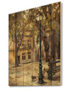 Provence French Village II - French Country Print on Natural Pine Wood