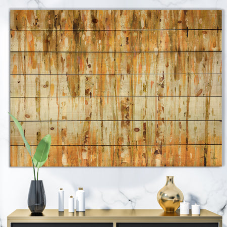 The Forest I Fall Crop - Glam Print on Natural Pine Wood