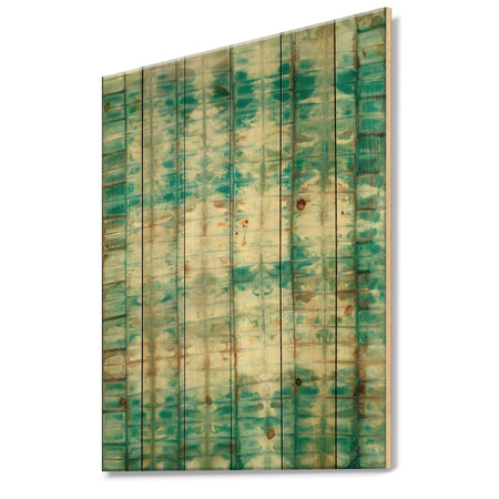 Blue diamonds minimal geometric II - Transitional Print on Natural Pine Wood
