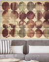 Plum Dots minimal geometric II - Transitional Print on Natural Pine Wood