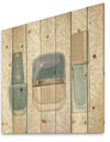 Glam cosmetics Blue accessories - Posh & Luxe Print on Natural Pine Wood