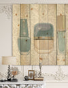 Glam cosmetics Blue accessories - Posh & Luxe Print on Natural Pine Wood