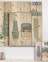 Glam cosmetics Blue accessories - Posh & Luxe Print on Natural Pine Wood