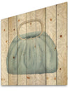 Glam cosmetics Blue Bag - Posh & Luxe Print on Natural Pine Wood