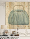 Glam cosmetics Blue Bag - Posh & Luxe Print on Natural Pine Wood