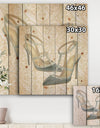 Glam cosmetics Blue Shoes - Posh & Luxe Print on Natural Pine Wood