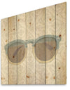 Glam cosmetics Blue Sun Glasses - Posh & Luxe Print on Natural Pine Wood