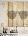 Glam cosmetics Blue Sun Glasses - Posh & Luxe Print on Natural Pine Wood