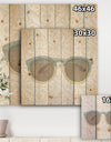 Glam cosmetics Blue Sun Glasses - Posh & Luxe Print on Natural Pine Wood