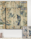 Indigold Watercolor Flower III - Farmhouse Print on Natural Pine Wood