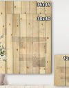 Geometric Neutral Form I - Shabby Chic Print on Natural Pine Wood