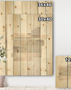 Geometric Neutral Form II - Shabby Chic Print on Natural Pine Wood
