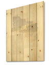Geometric Neutral Form III - Shabby Chic Print on Natural Pine Wood