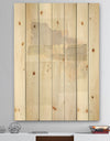 Geometric Neutral Form III - Shabby Chic Print on Natural Pine Wood