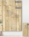 Geometric Neutral Form III - Shabby Chic Print on Natural Pine Wood