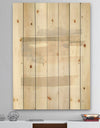 Geometric Neutral Form IV - Shabby Chic Print on Natural Pine Wood