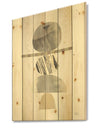 Geometric Balance Neutral I - Shabby Chic Print on Natural Pine Wood