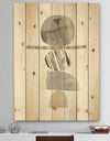 Geometric Balance Neutral I - Shabby Chic Print on Natural Pine Wood