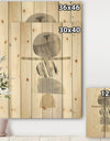 Geometric Balance Neutral I - Shabby Chic Print on Natural Pine Wood