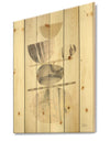 Geometric Balance Neutral II - Shabby Chic Print on Natural Pine Wood