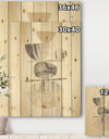 Geometric Balance Neutral II - Shabby Chic Print on Natural Pine Wood