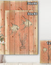 Coastal Sea Life III fish sketches - Nautical & Coastal Print on Natural Pine Wood