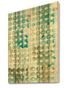 Turquoise Watercolor geometrical V - Modern & Transitional Print on Natural Pine Wood