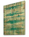 Turquoise Watercolor geometrical VIII - Modern & Transitional Print on Natural Pine Wood