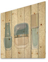 Glam cosmetics Blue accessories - Fashion Print on Natural Pine Wood