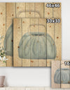 Glam cosmetics Blue Bag - Fashion Print on Natural Pine Wood