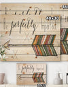 Be perfectly imperfect Boho Arrow I - Bohemian & Eclectic Print on Natural Pine Wood