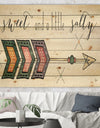 sweet and a little guilty Boho Arrow II - Bohemian & Eclectic Print on Natural Pine Wood