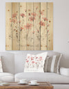 Wildflowers III - Traditional Print on Natural Pine Wood
